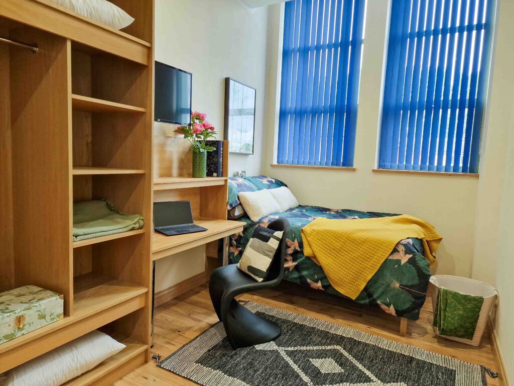Deluxe studio room of a private student accommodation in Nottingham