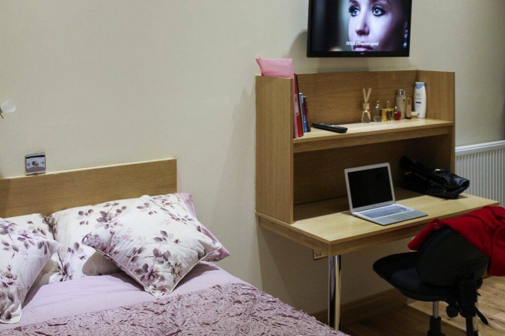 Superior studio room of a private student accommodation in Nottingham